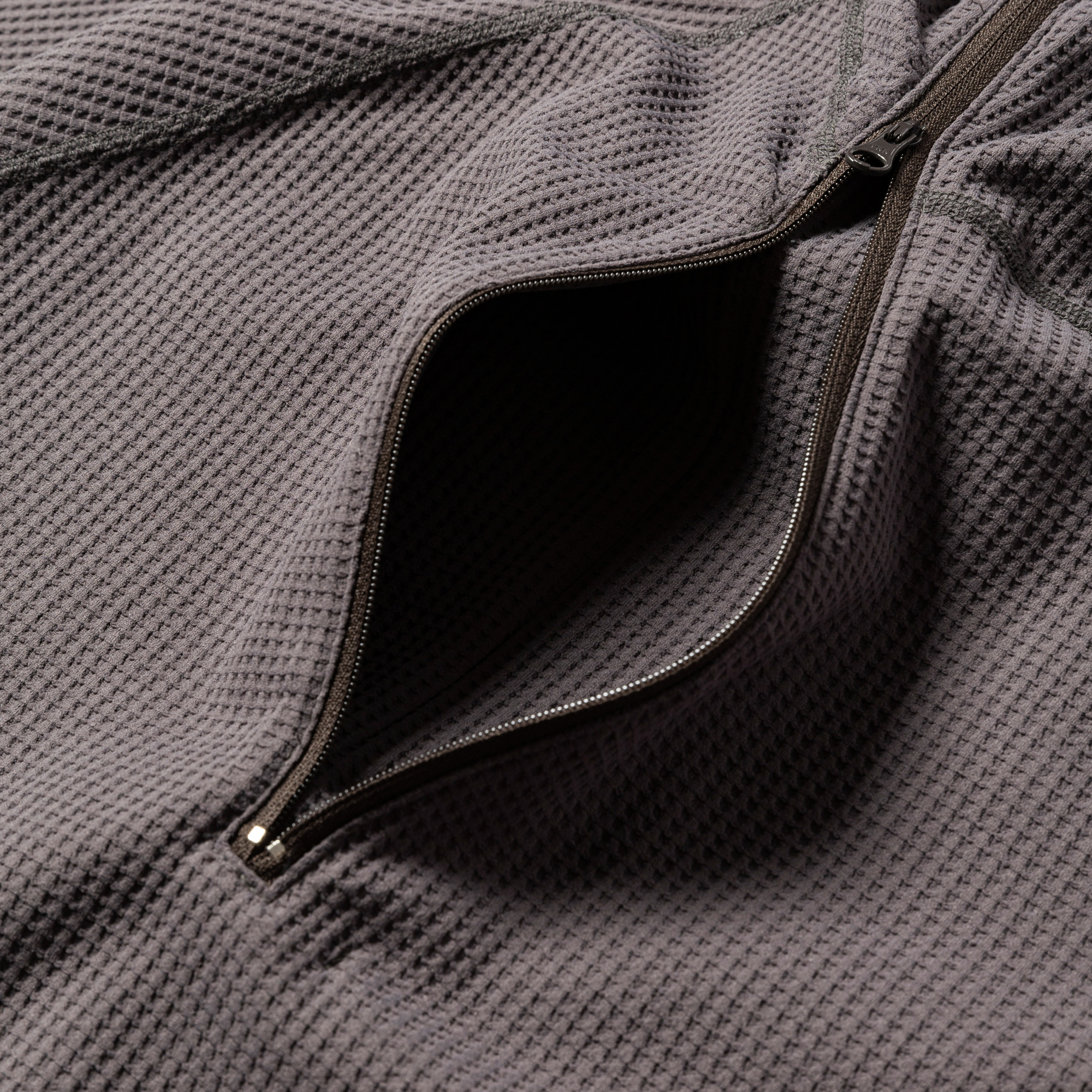 SOLOTEX Waffle Balaclava Hoodie/Charcoal