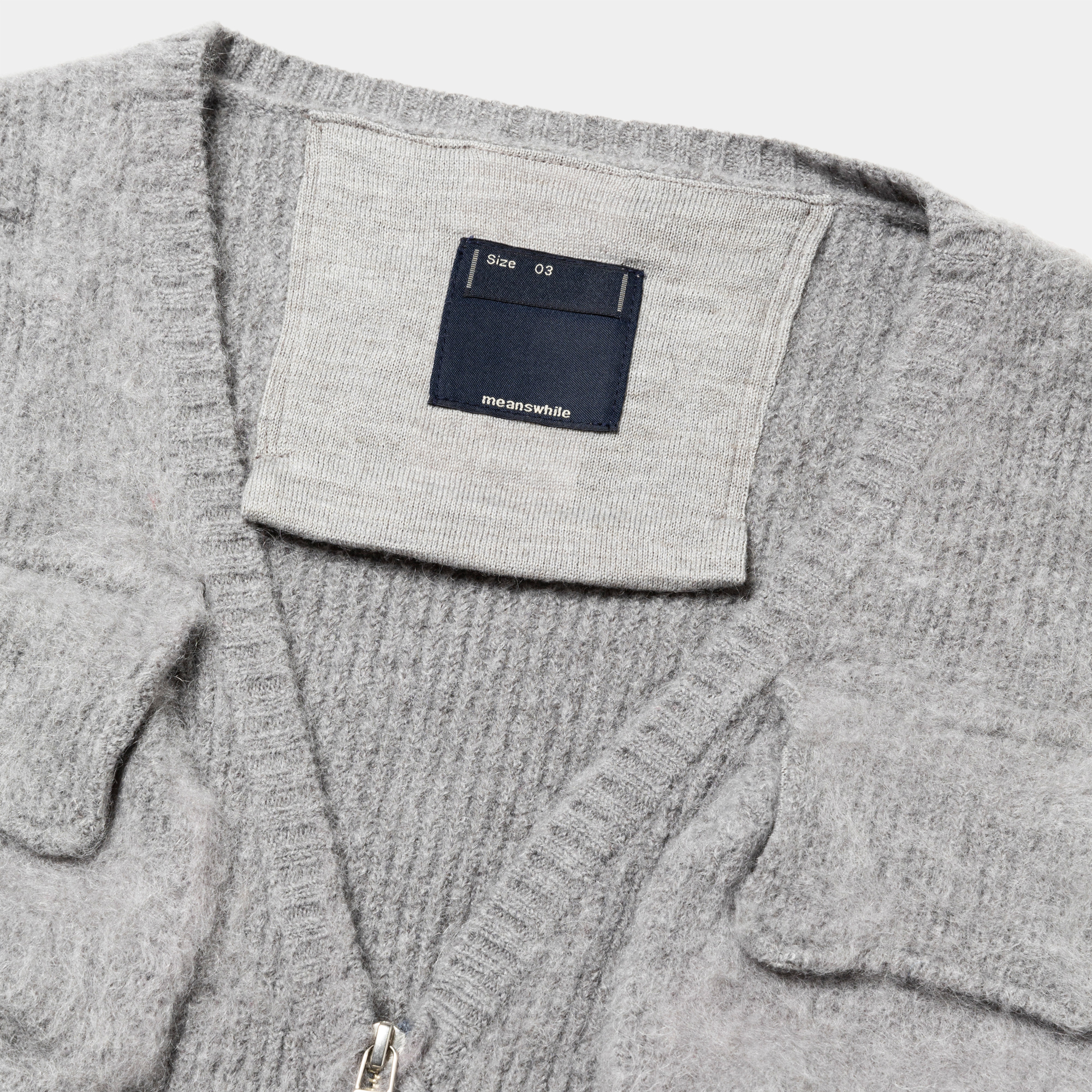 Mohair Knit Luggage Vest/Grey