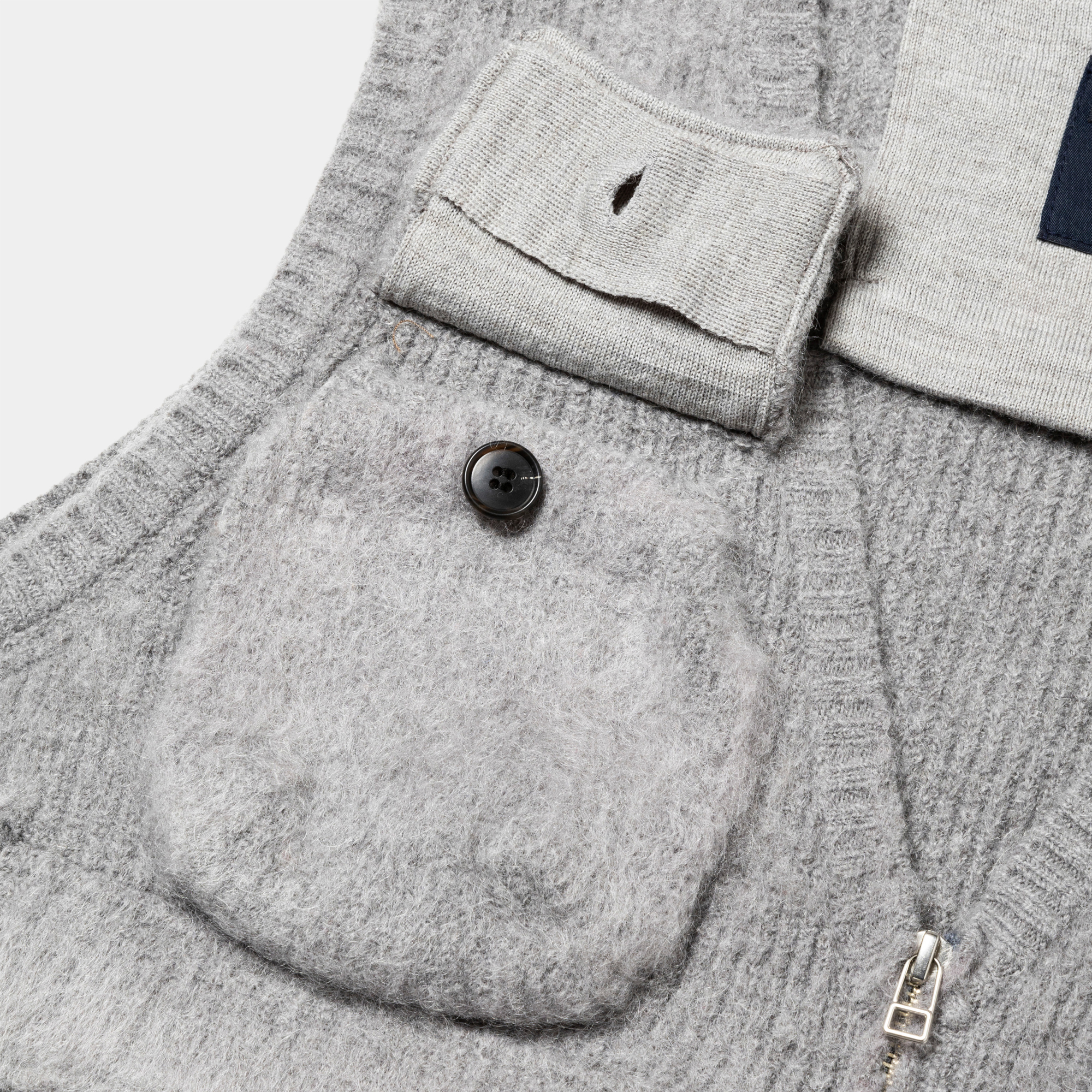 Mohair Knit Luggage Vest/Grey