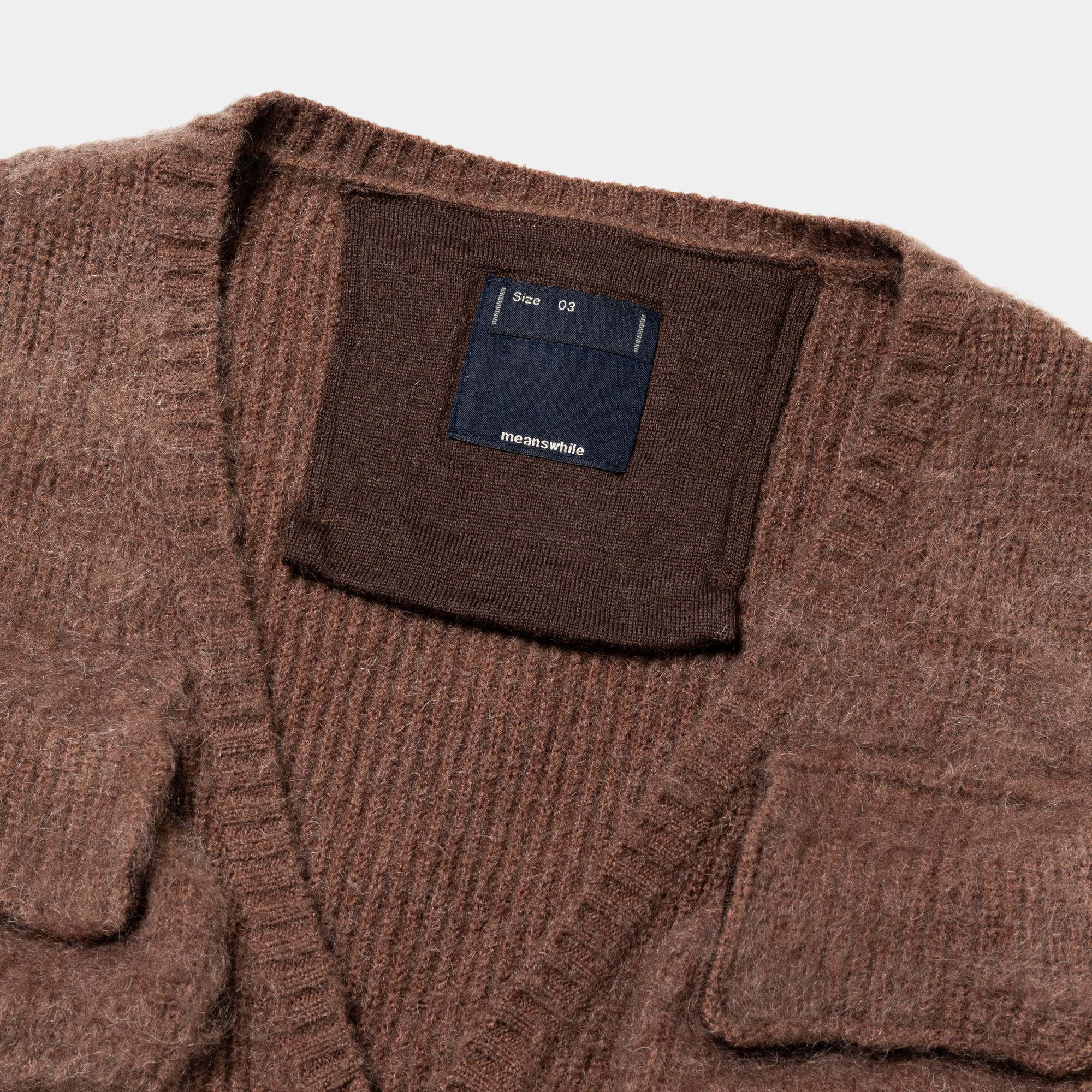 Mohair Knit Luggage Vest/Brown
