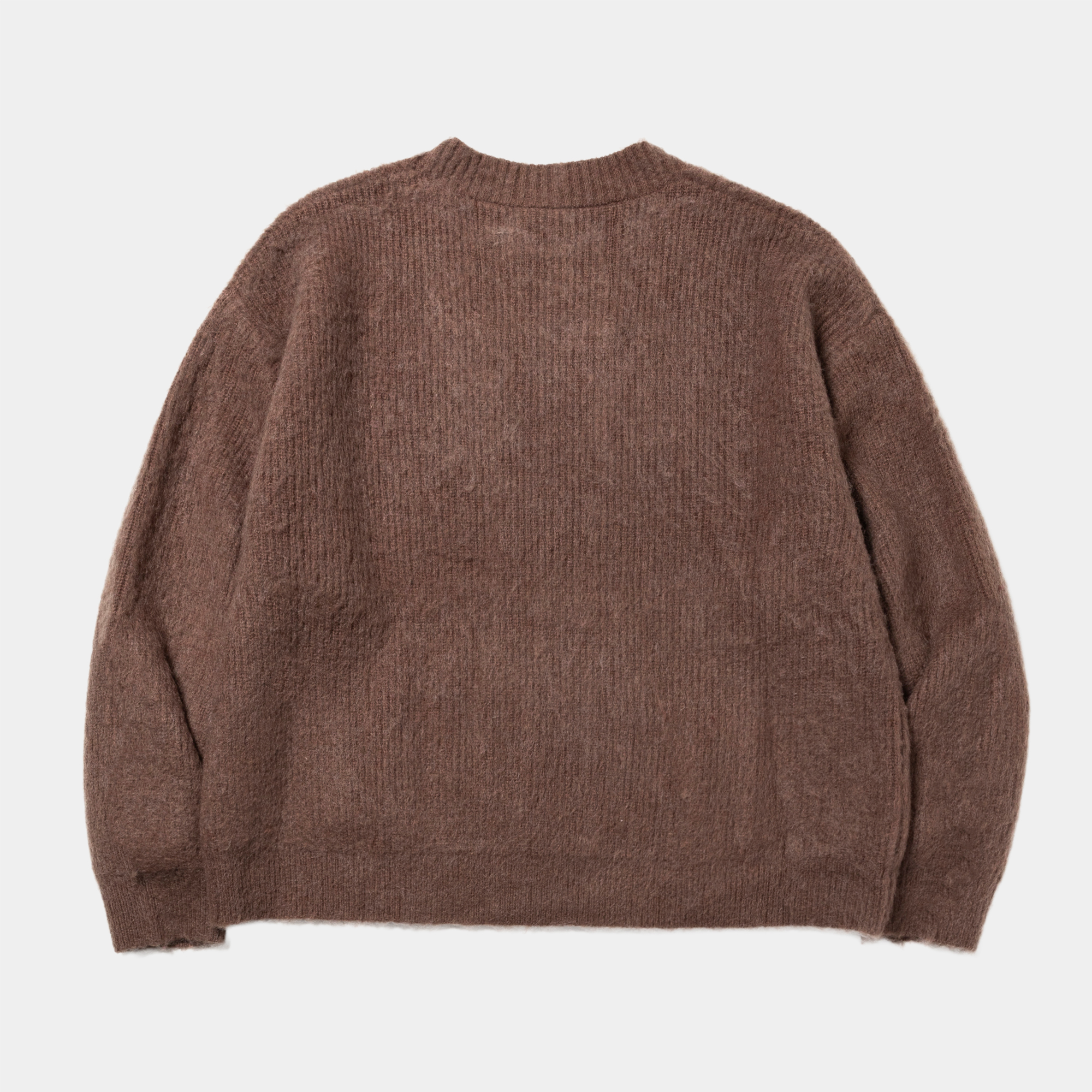 Mohair Double Knit Cardigan/Brown