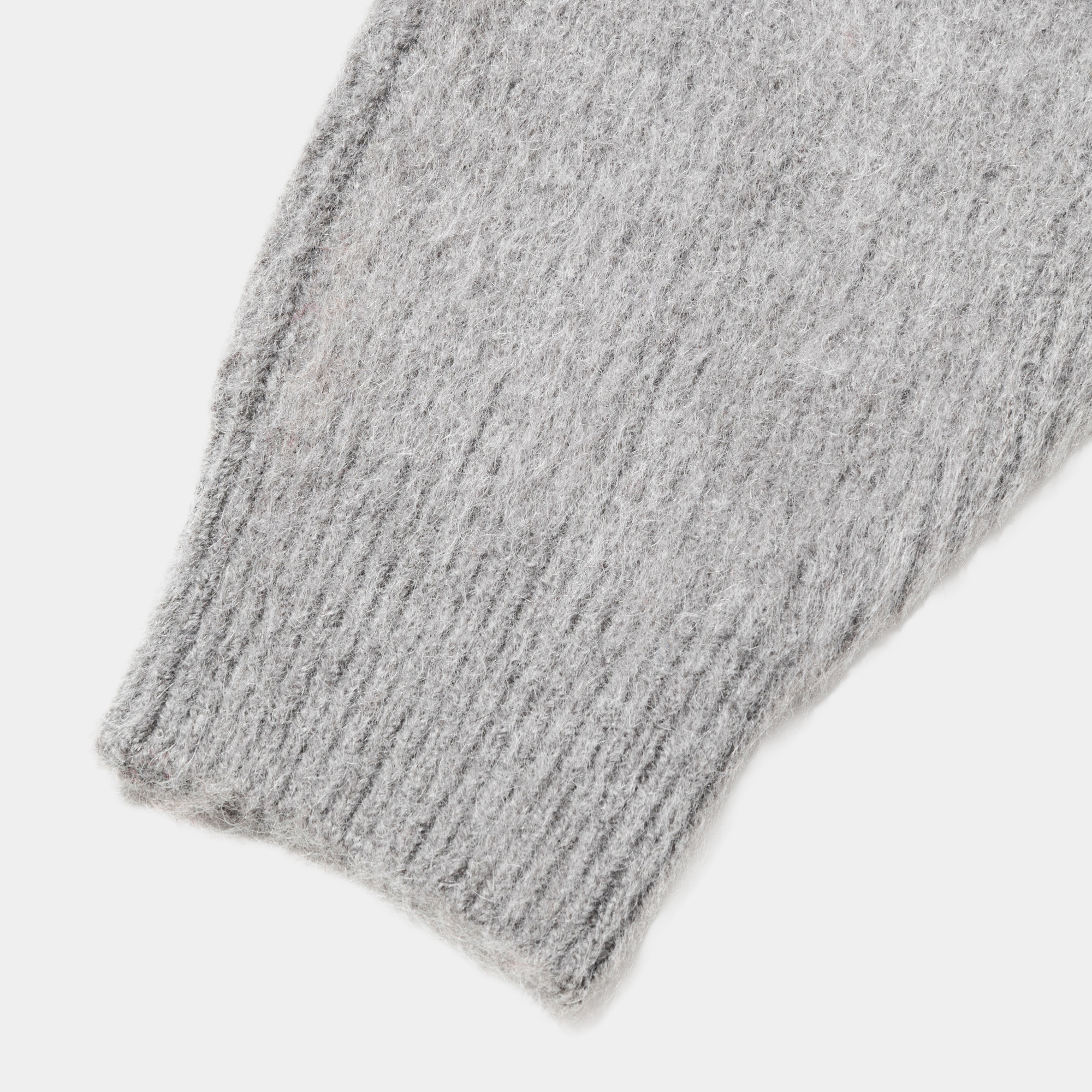 Mohair Double Knit Cardigan/Grey