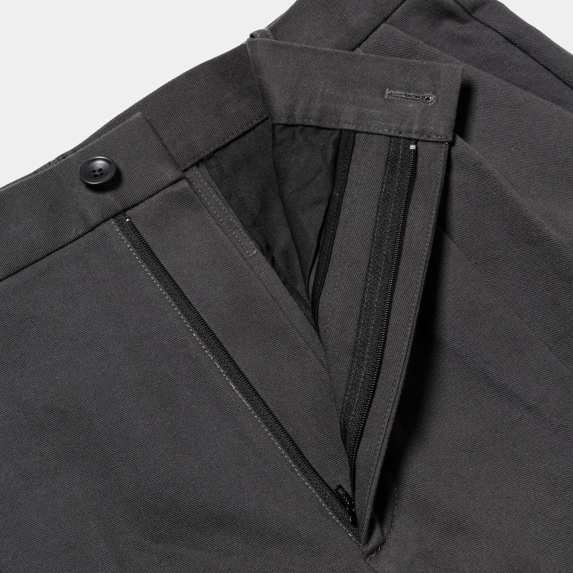 Dress Chino High-waist Slacks/Charcoal
