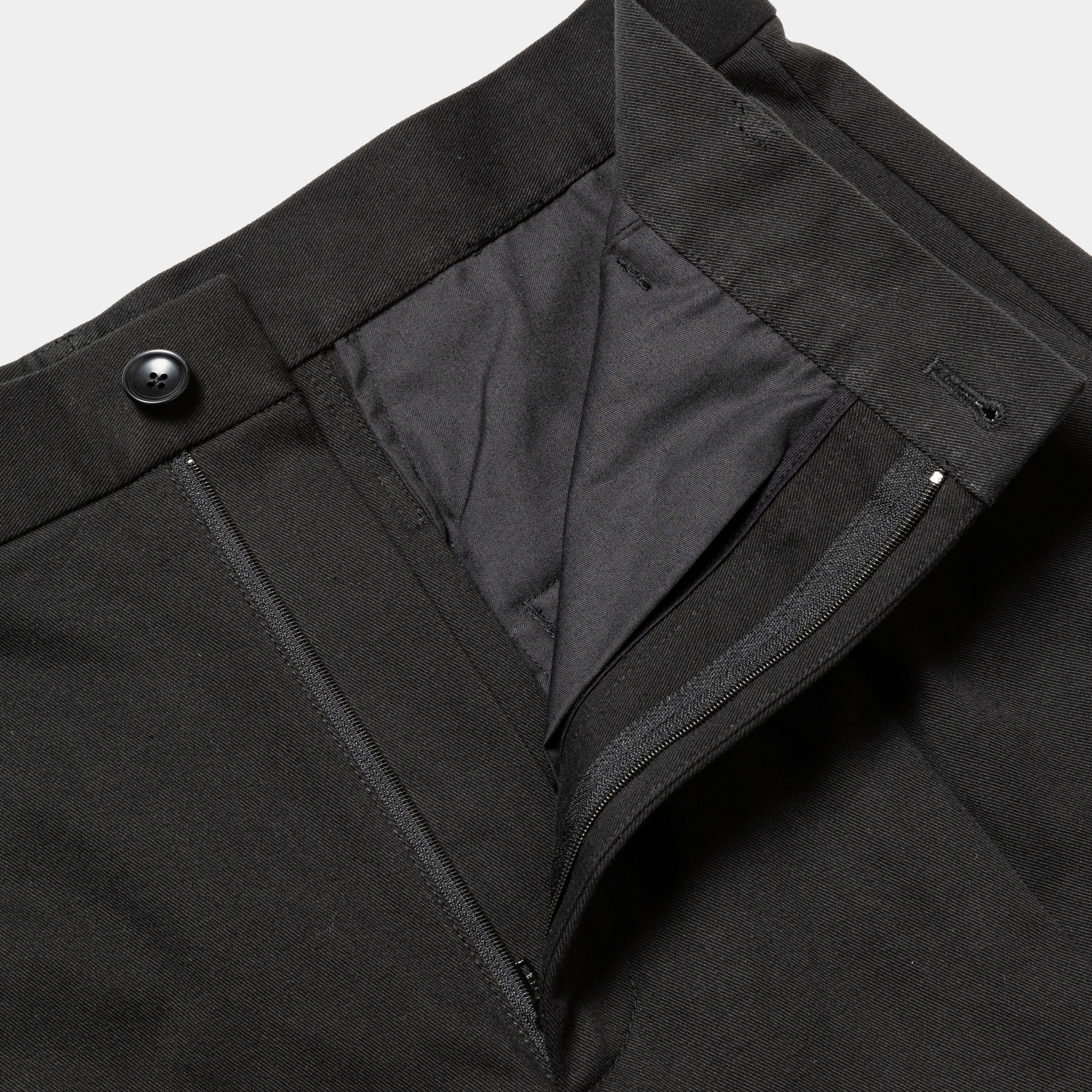 Dress Chino High-waist Slacks/Off Black