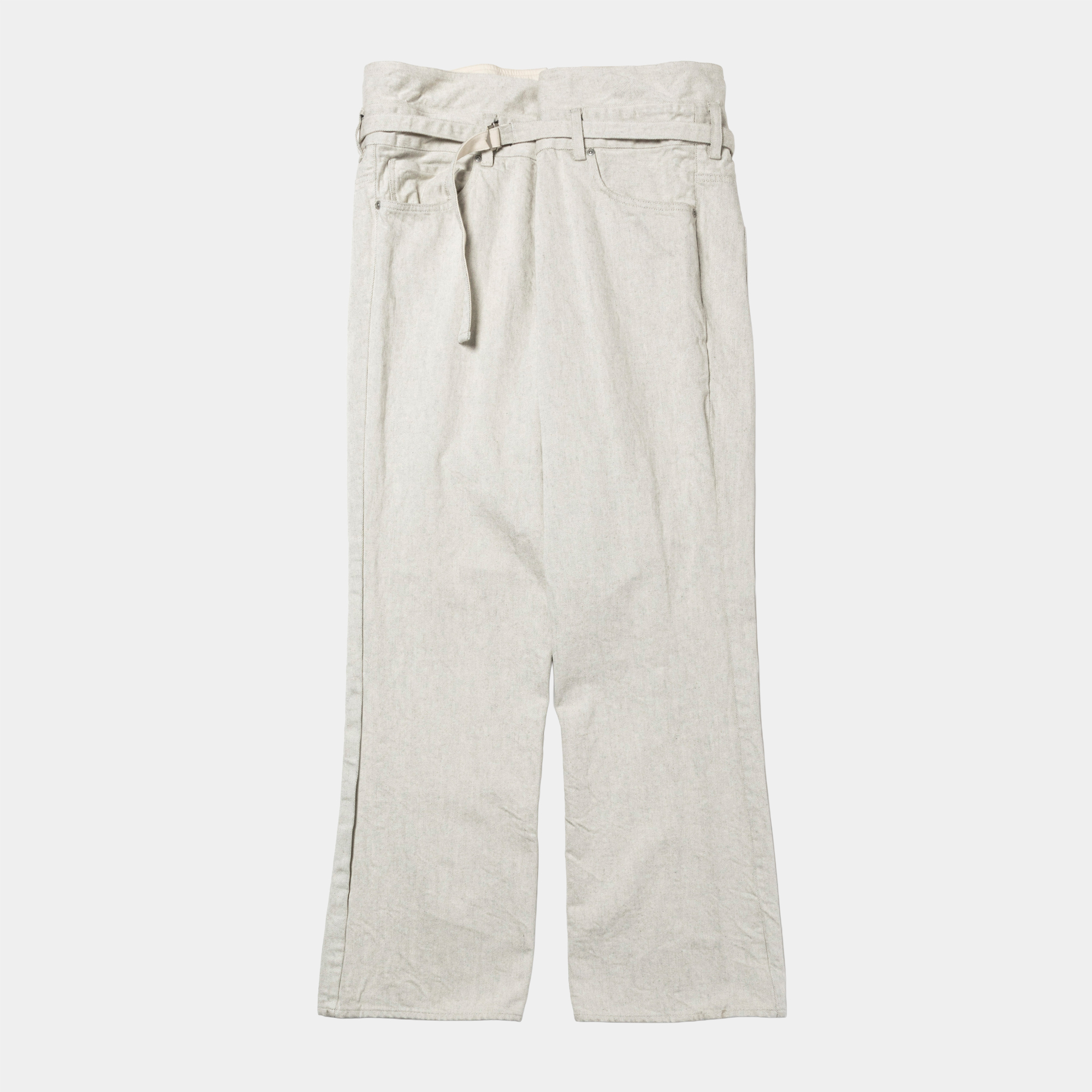 Fade Denim Wrap PT “Flare”/Off White