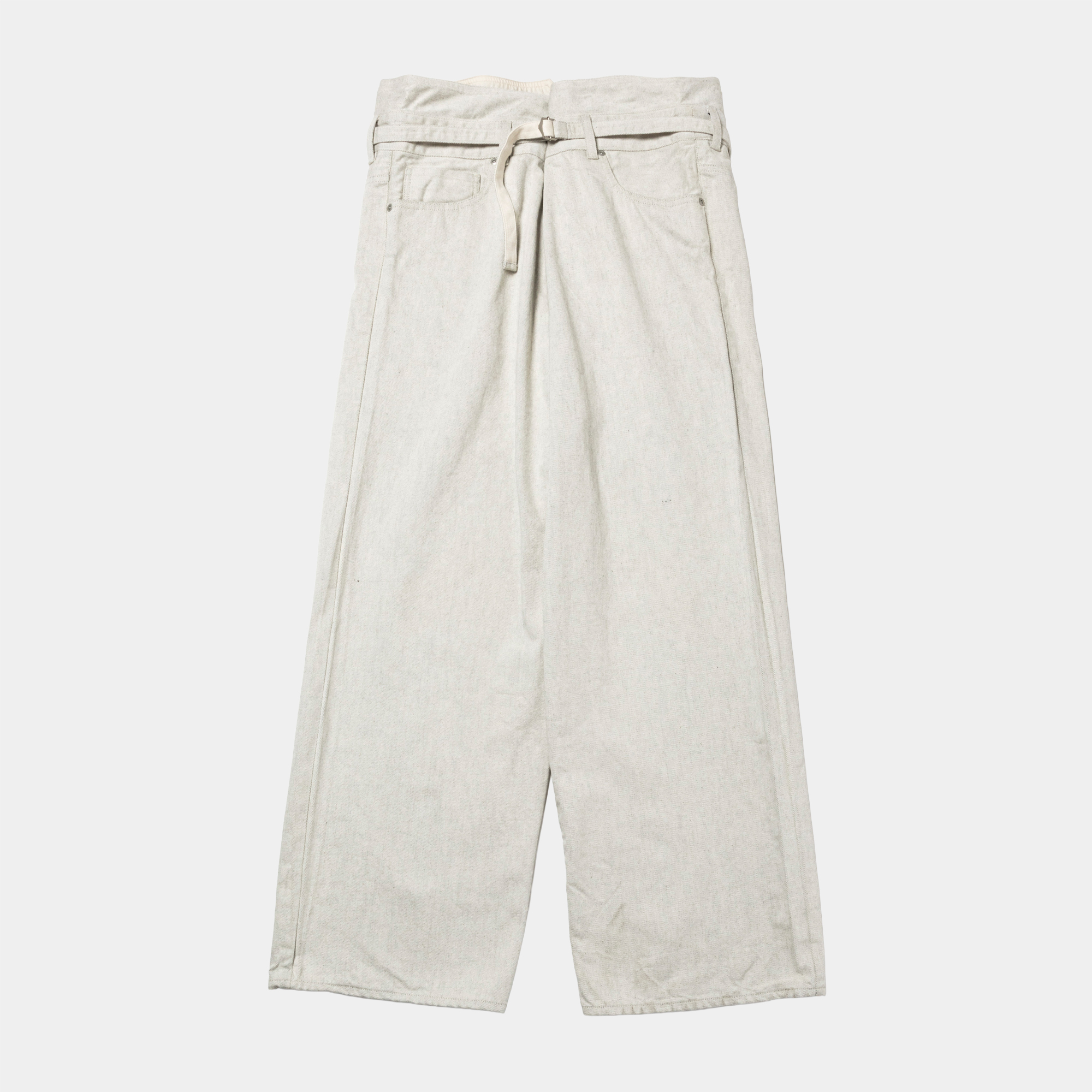 Fade Denim Wrap PT “Wide”/Off White