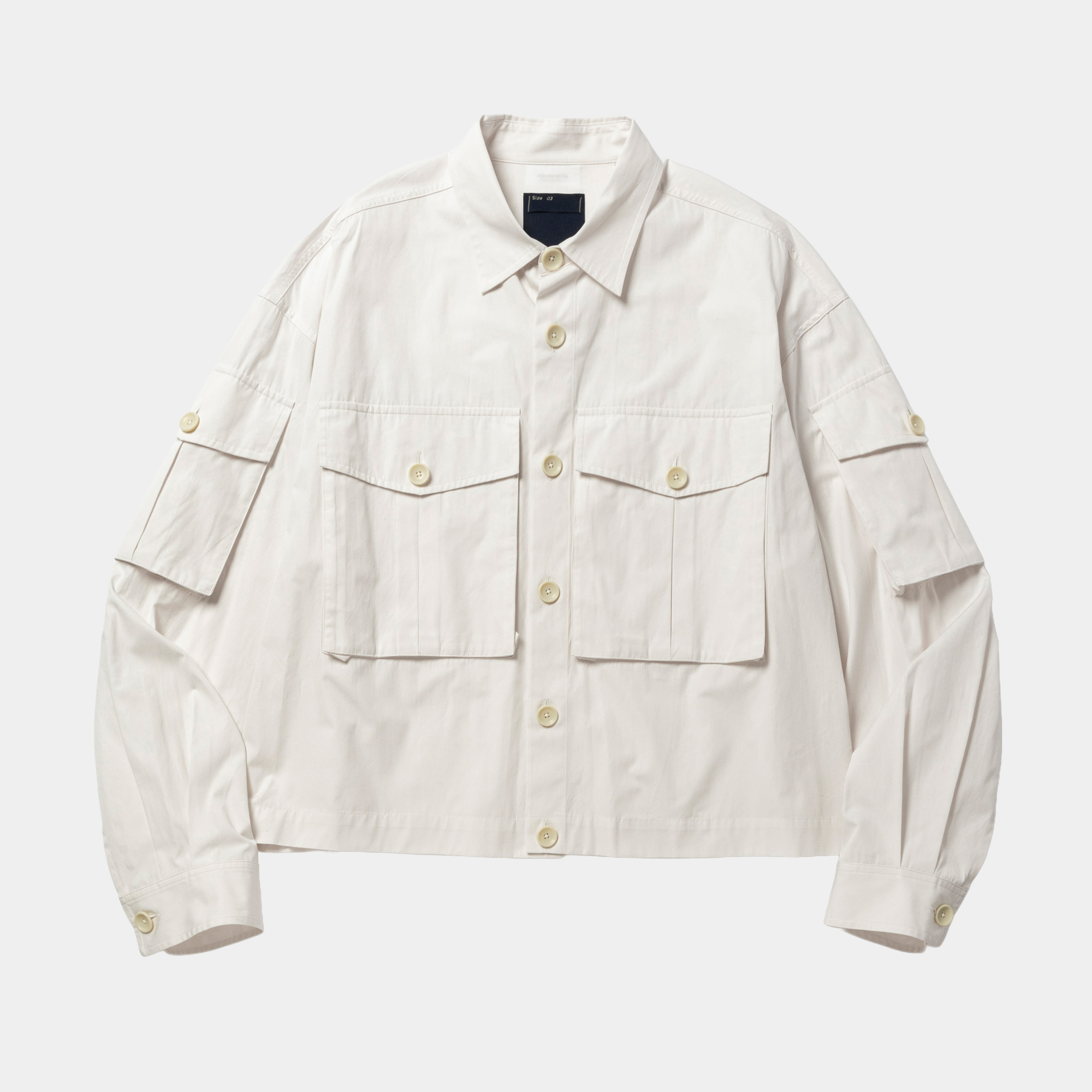 Trinity Chambray Safari Short SH/RGB White